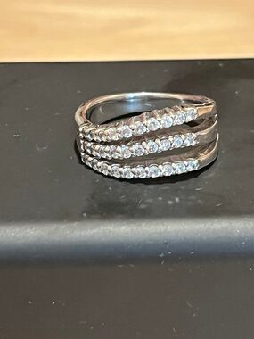 Sterling silver cubic zirconia, fashion ring